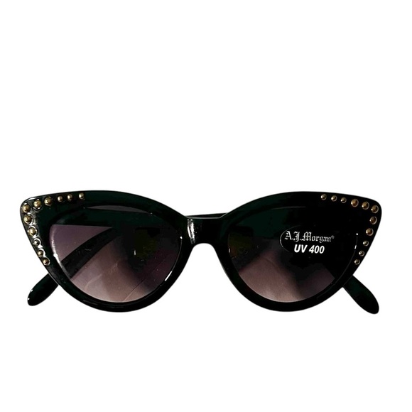A.J. Morgan Black Cat-Eye Sunglasses. New - Picture 3 of 5
